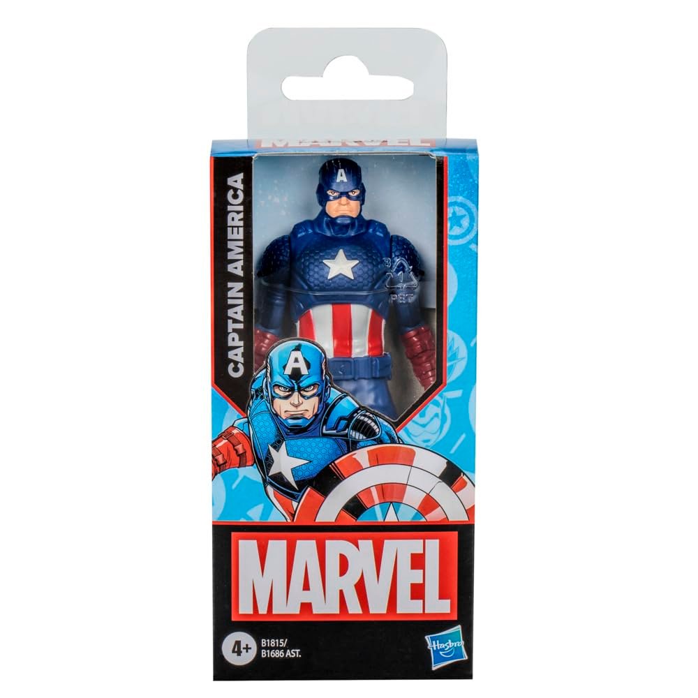 Marvel Captain America Action Figure, 6-Inch, Super Hero Toys and Figures for Kids Ages 4+ - Image 2