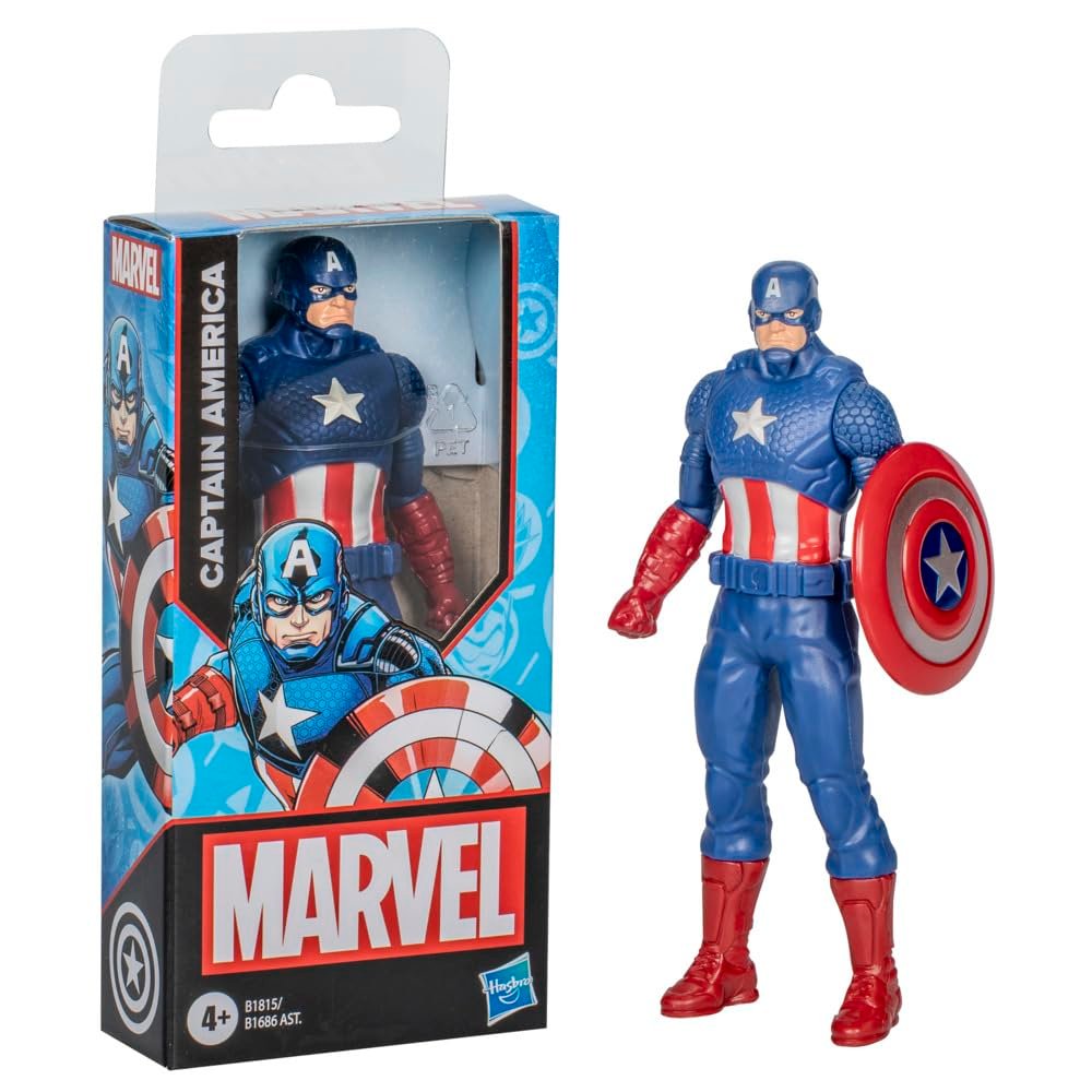 Marvel Captain America Action Figure, 6-Inch, Super Hero Toys and Figures for Kids Ages 4+ - Image 3