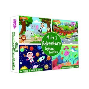 Jam & Honey 4 in 1 Adventure - Puzzles for Kids | 35-Piece Puzzles
