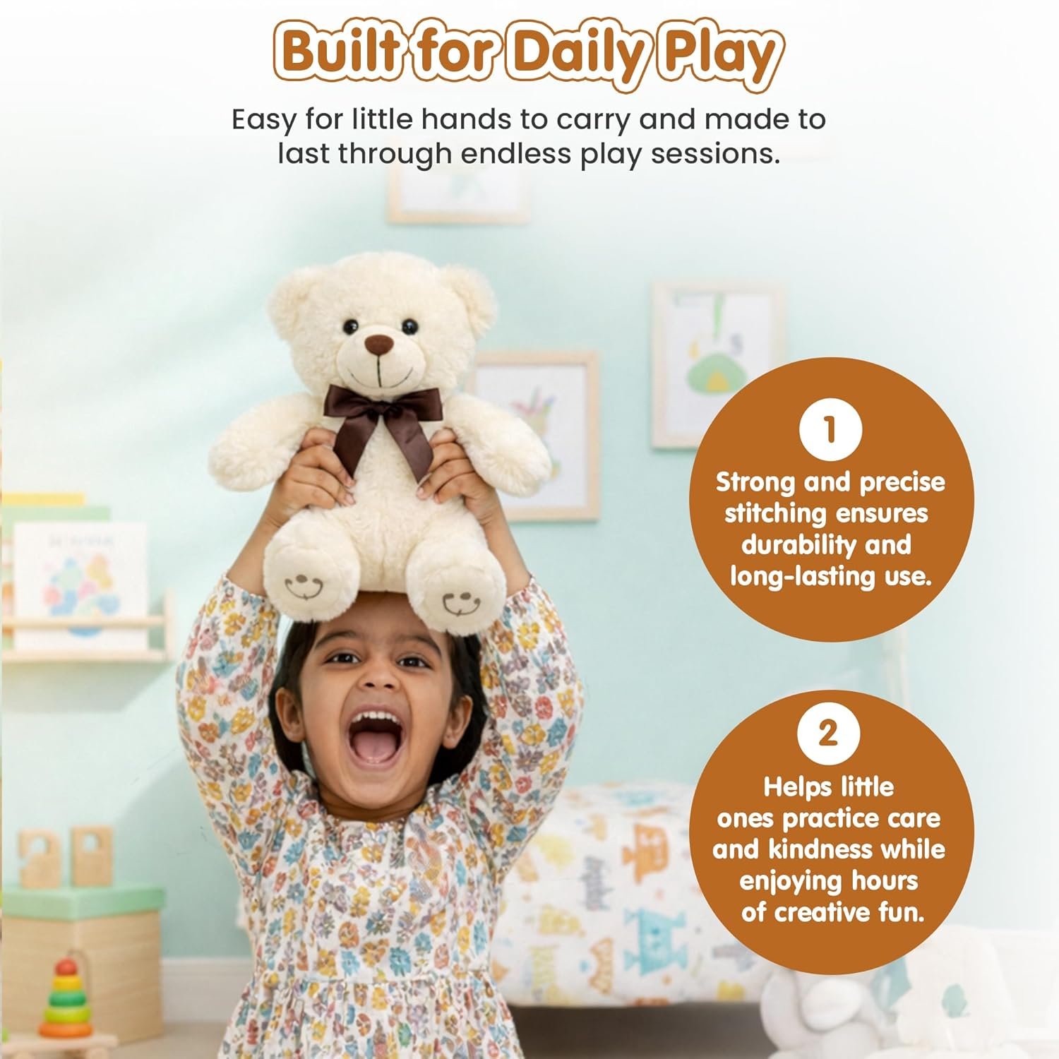Kidology Cute Huggable Teddy Bear Soft Toys - Image 2