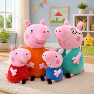Haven Hug Peppa Pig Family Plush Toy Set of 4 - 18 cm (Multicolor)