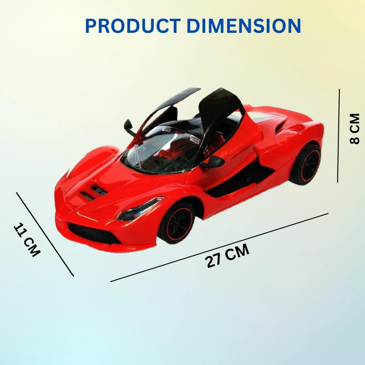 Rechargeable Remote Control Sports Car with Openable Doors & LightsR60 (Red) - Image 2