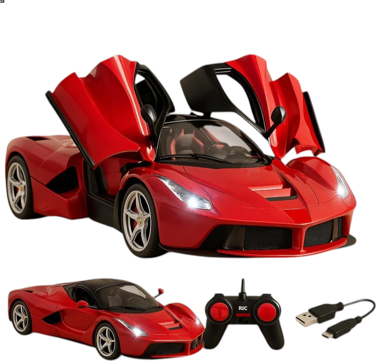 Rechargeable Remote Control Sports Car with Openable Doors & LightsR60 (Red)