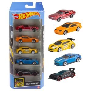 Hot Wheels 5-Car Pack of 1:64 Scale Vehicles, Gift For Collectors & Kids Ages 3 Yrs